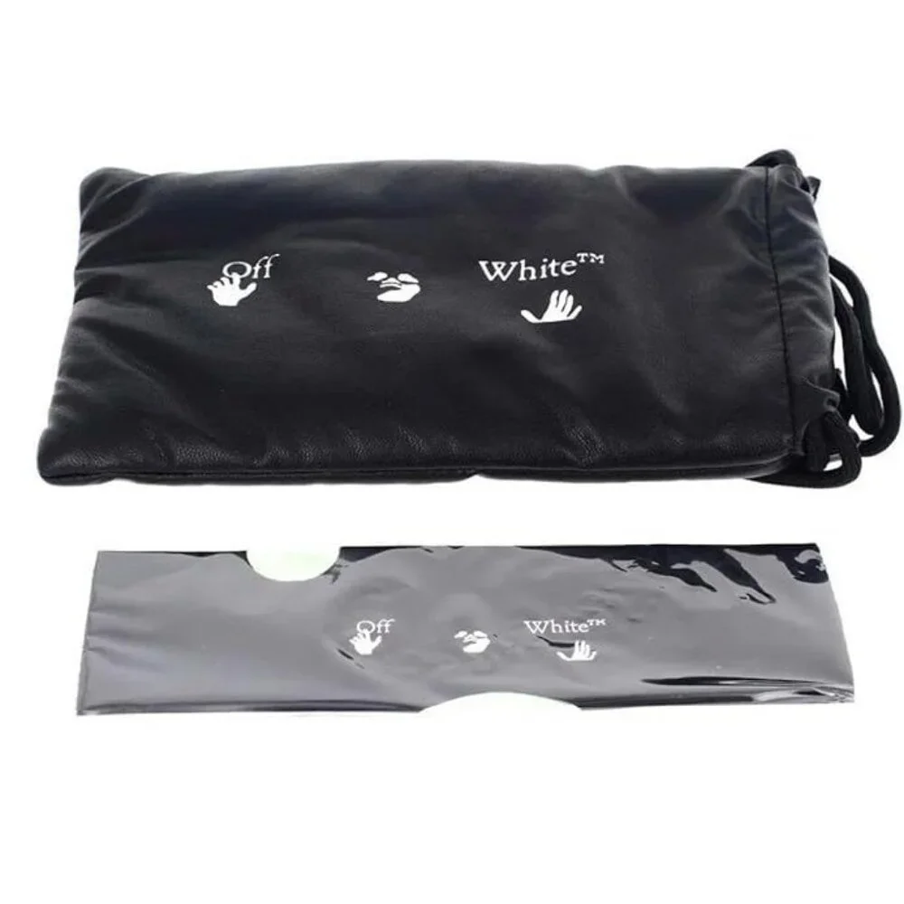 NEW OFF-WHITE SUNGLASSES, UNISEX BLACK SQUARE EYEWEAR OFF-WHITE - Picture 3 of 3